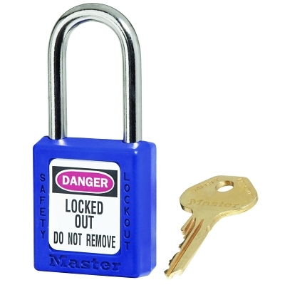 6 PIN BLUE SAFETY LOCK-OUT PADLOCK KEYED